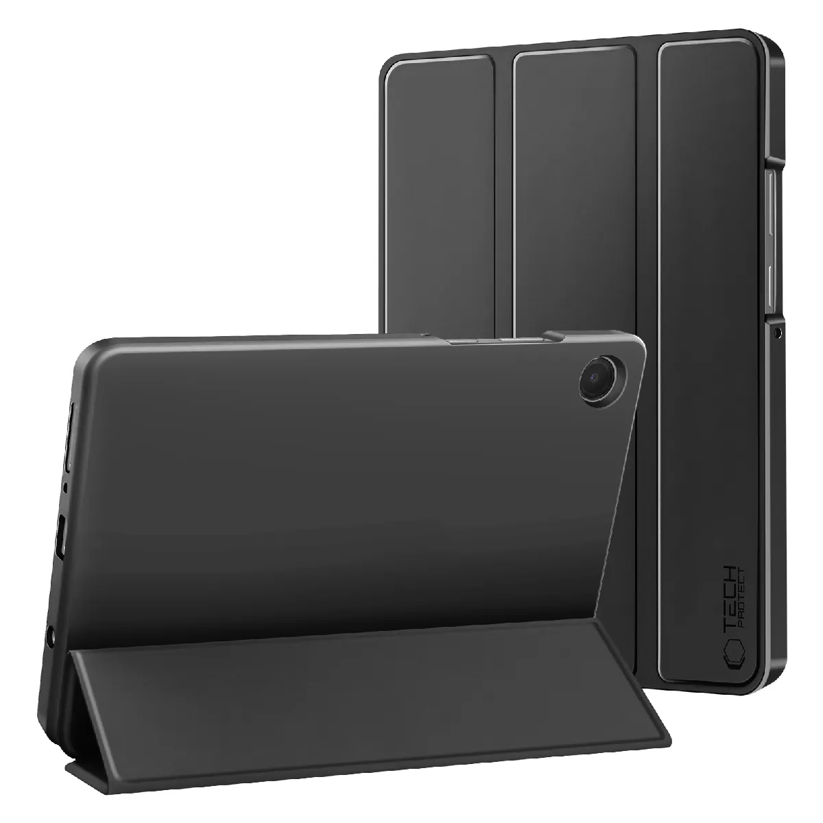 Techprotect Noir Tech-Protect Étui Clapet Pour Galaxy Tab A11 Avec Support Multi Angles Et Auto-Veille