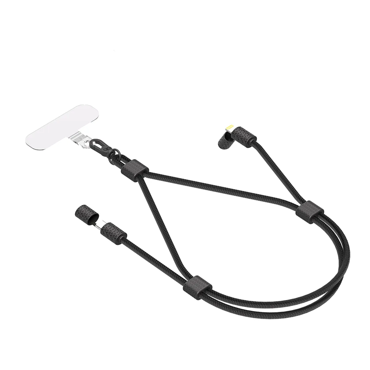 Force Noir Power Câble Bandoulière Lightning 3A