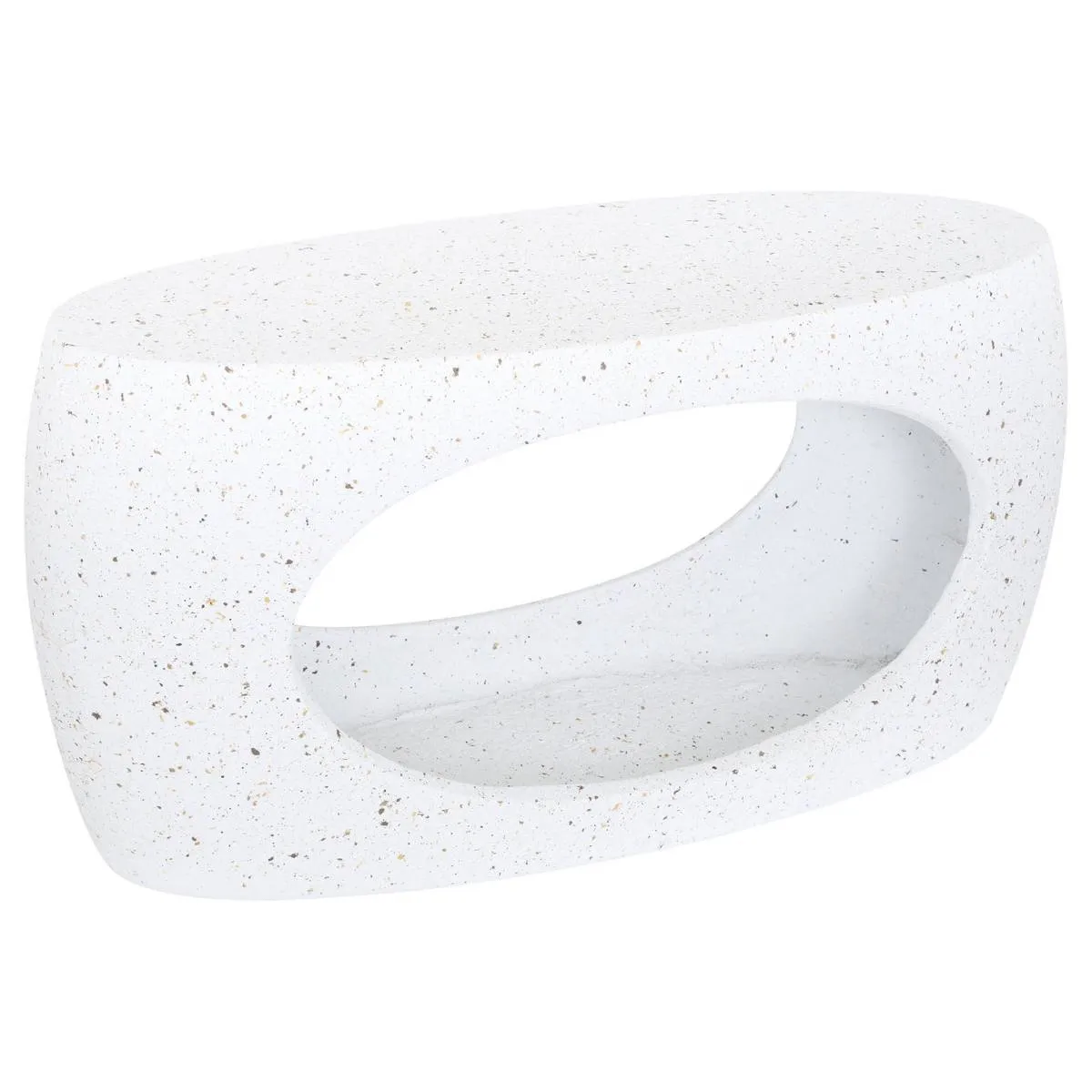 Table basse table d'appoint ovale coloris Blanc