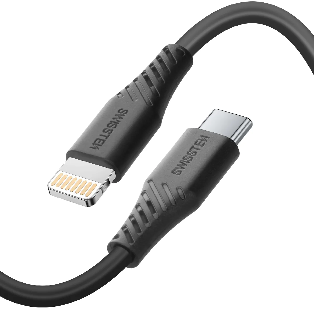 Swissten Noir Câble Lightning Vers Usb-C 60W