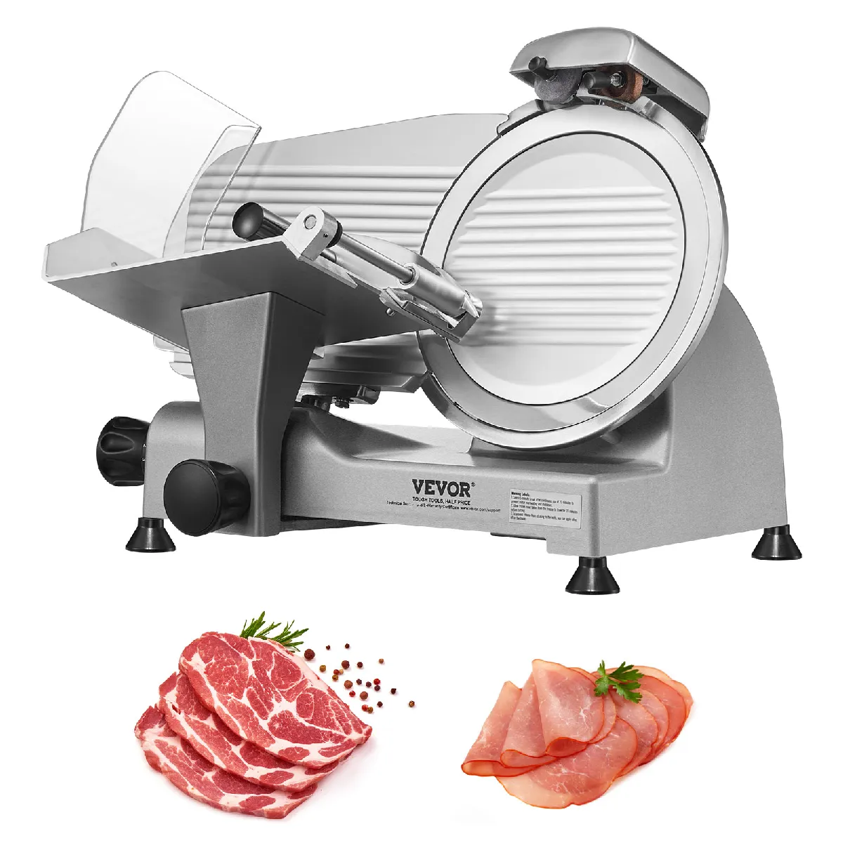 Vevor - Trancheuse à Viande Électrique - 340W - Lame 25cm - Réglage 0-15mm - Image 4