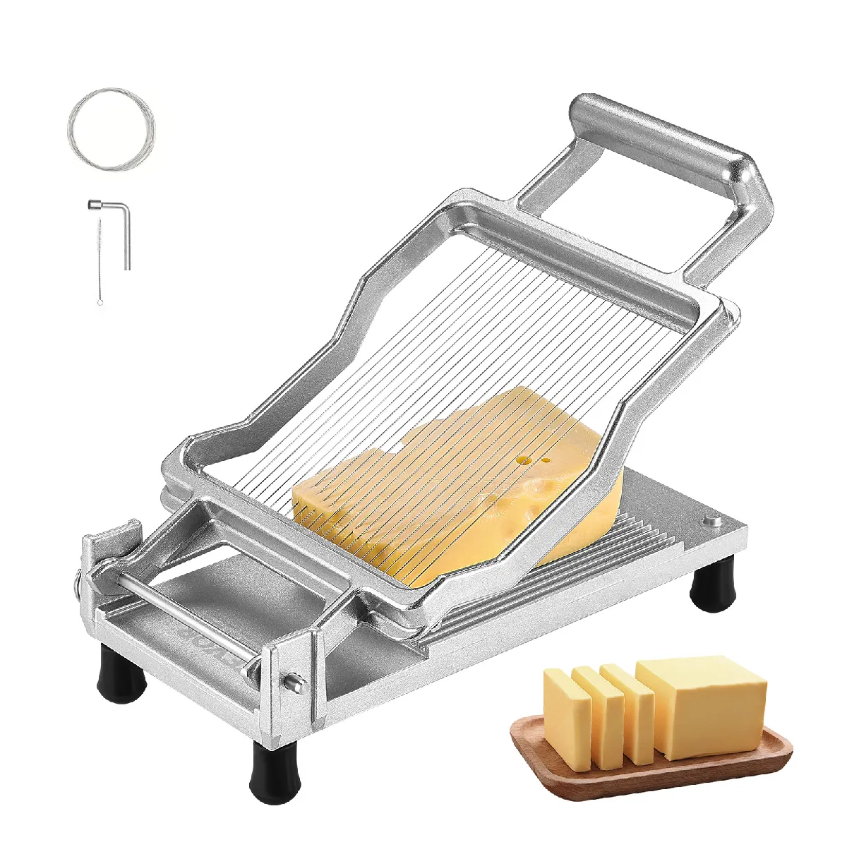 Vevor Coupe-Fromage À Fil Coupe-Beurre Épaisseur 5 Mm Trancheuse À Fromage
