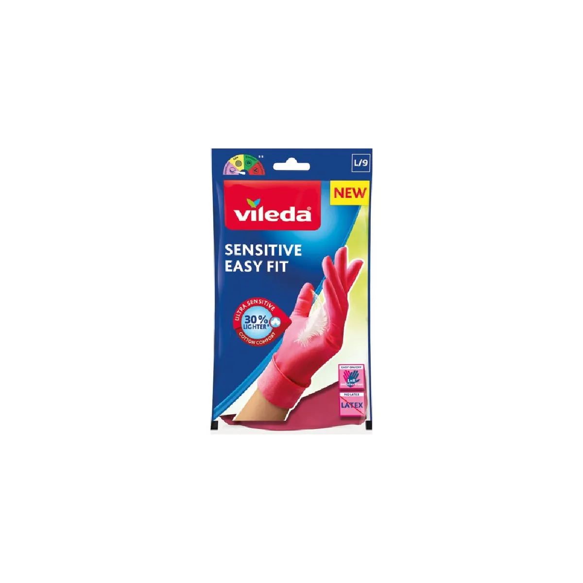 Vileda Sensitive Easy Fit Gants de ménage Taille /9 Latex naturel - vue 2