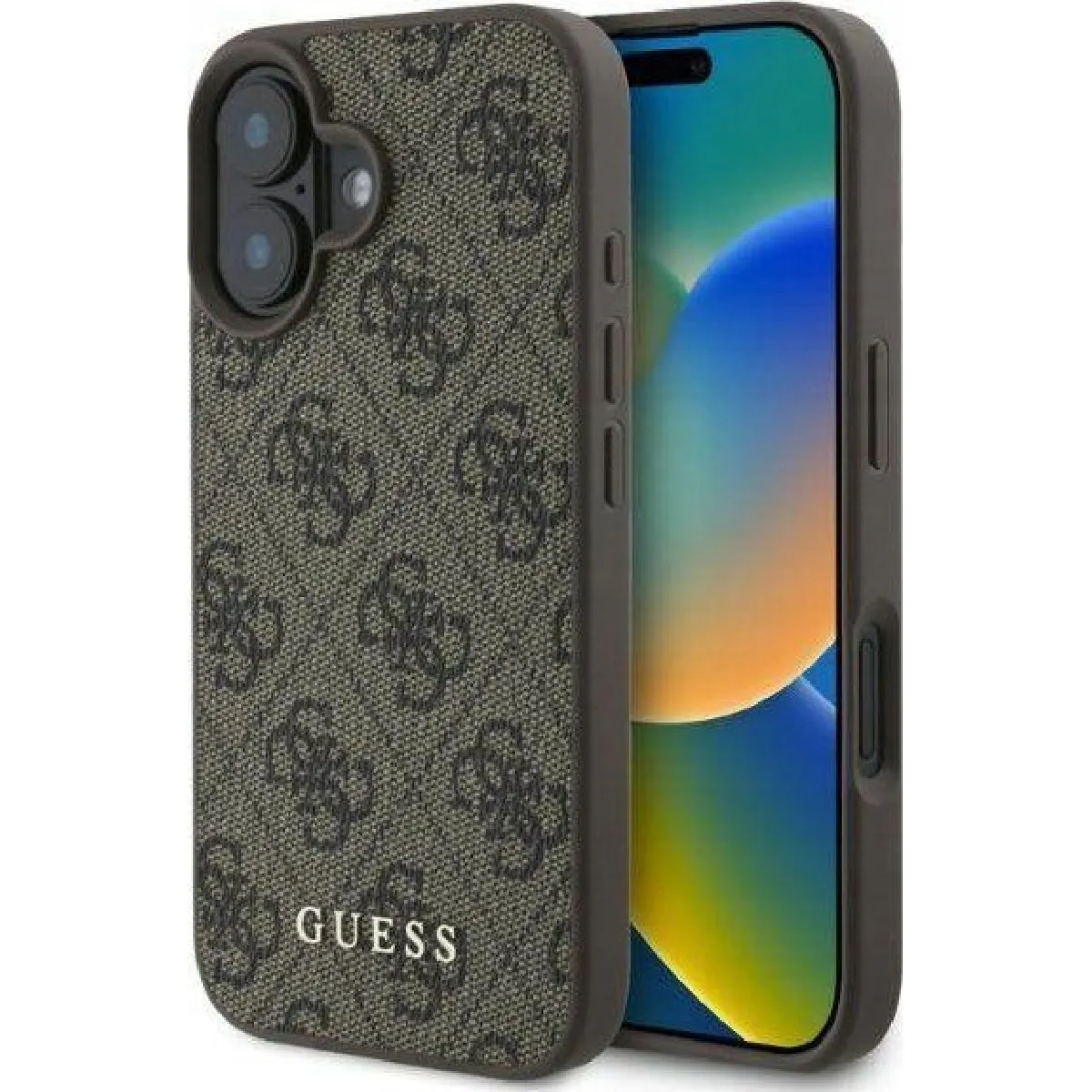 Guess Marron 4G Classic - Coque Iphone 16 (Marron)