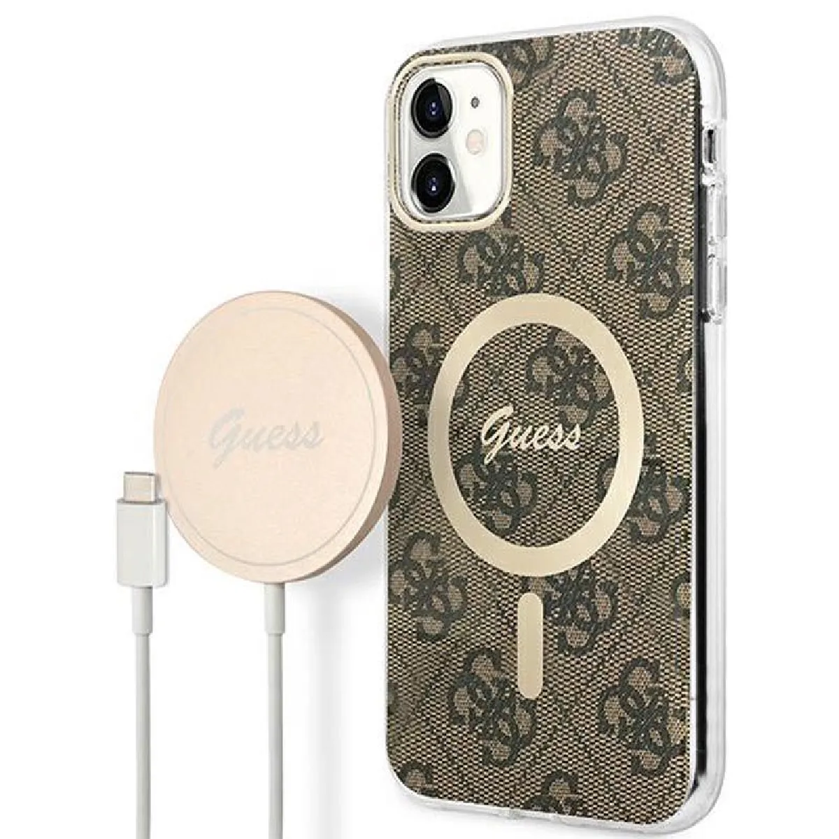 Guess Marron Kit 4G Print Magsafe Pour Iphone 11, - Neuf - Image 2