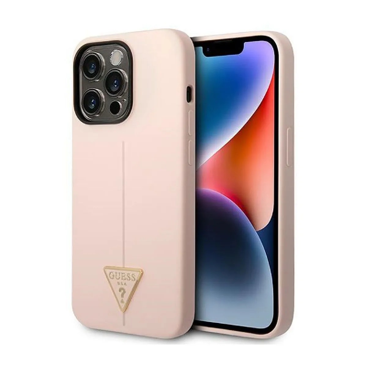 Guess Rose Étui Silicone Triangle Pour Iphone 14 Pro, - Neuf - Image 2