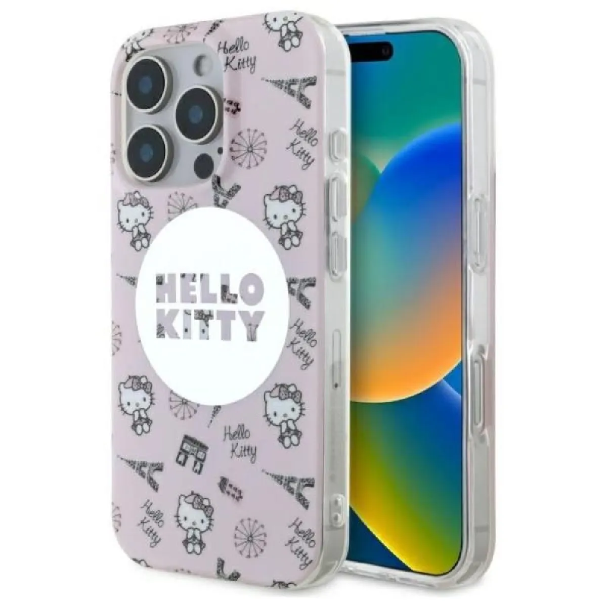 Coque MagSafe Hello Kitty IML All Over Paris pour iPhone 16 Pro Max - vue 2