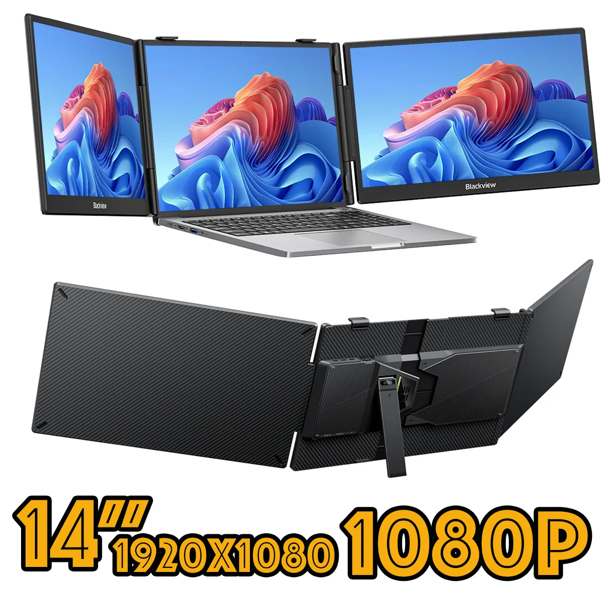 Blackview Dcm5 Moniteur Portable Double Écran 14" Full Hd Ips Usb-C