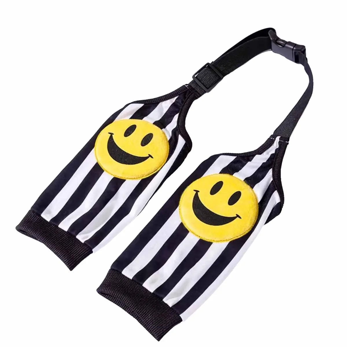 Genouillère Rayée Smiley pour Animaux - Lot de 2 : Coudières de Protection pour Chiens de