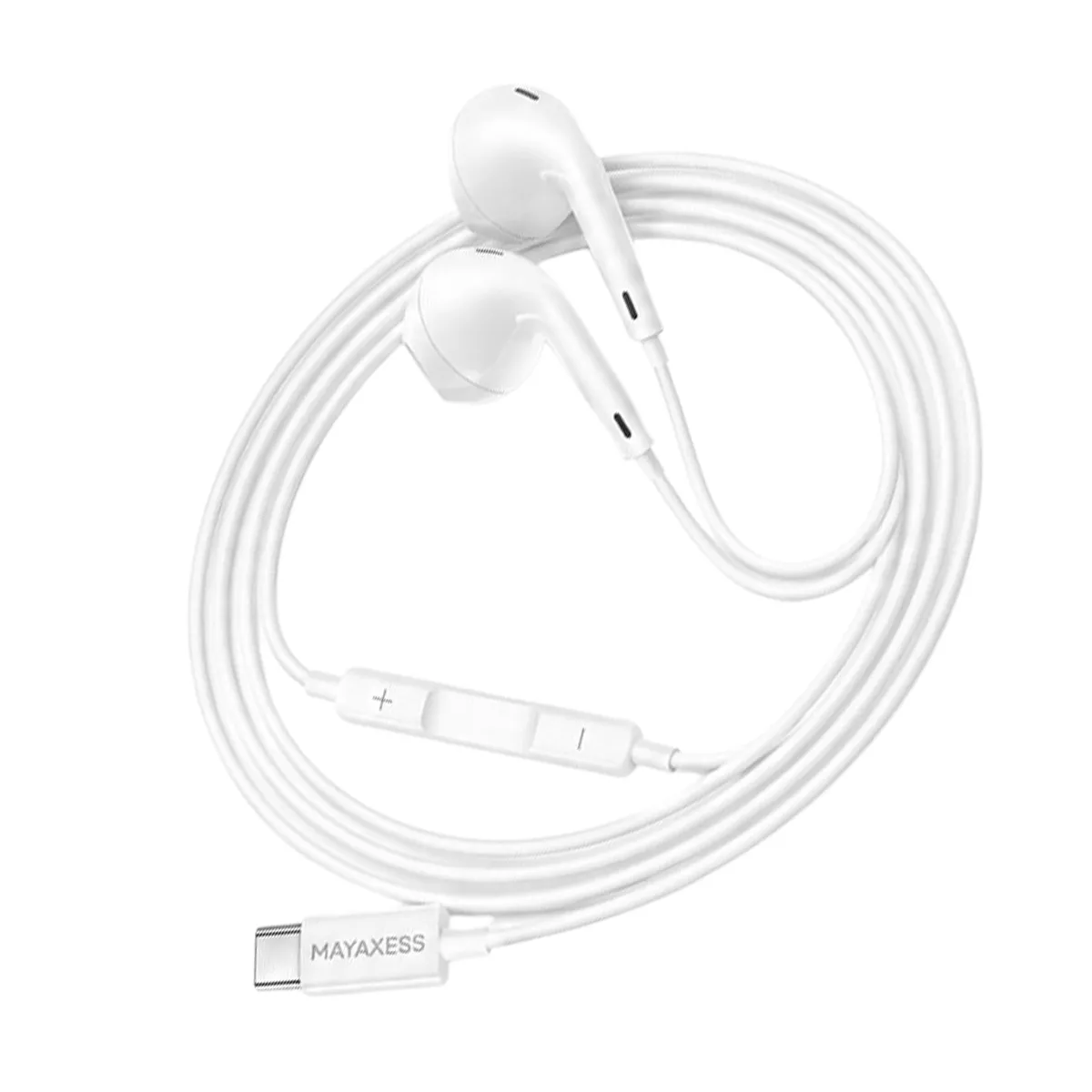 Mayaxess - Écouteurs filaires USB-C - Blanc - Image 2