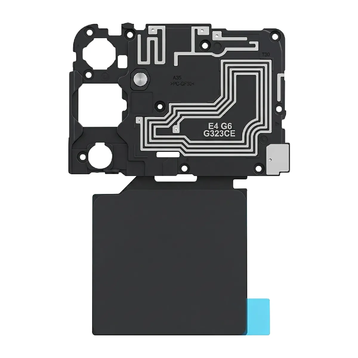 Avizar Noir Clappio Nappe Antenne Nfc Pour Galaxy A35 Recharge Sans Fil Et Paiement Mobile
