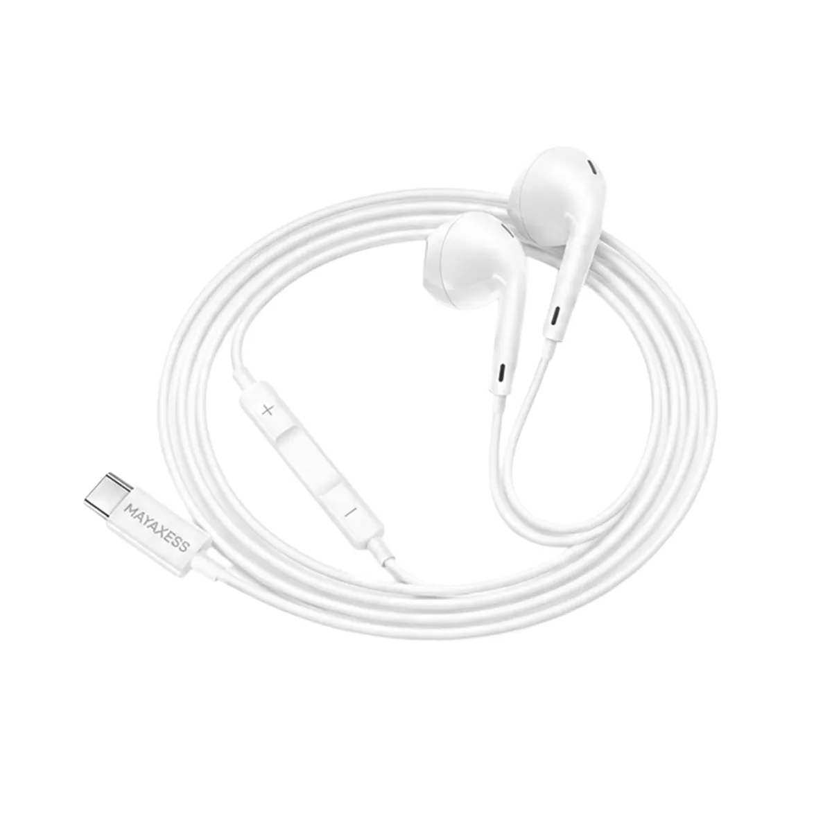 Mayaxess Blanc Écouteurs Filaires Usb-C Avec Micro Intégré Pour Galaxy S21 Fe