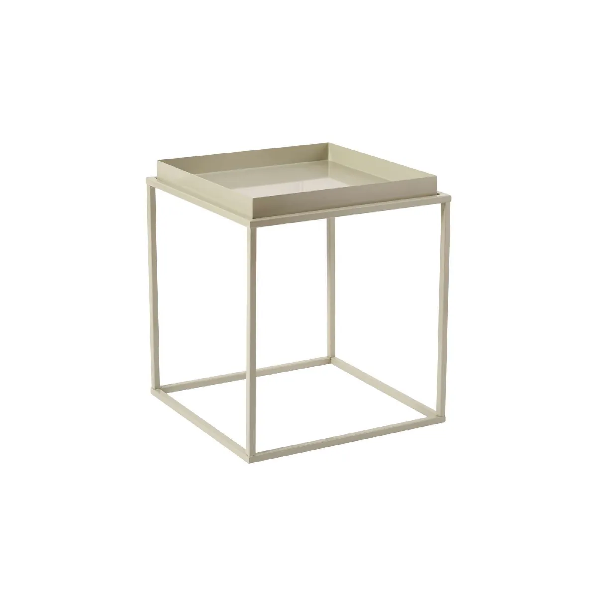 Table basse en métal 45 x 45 x 52 cm - Taupe