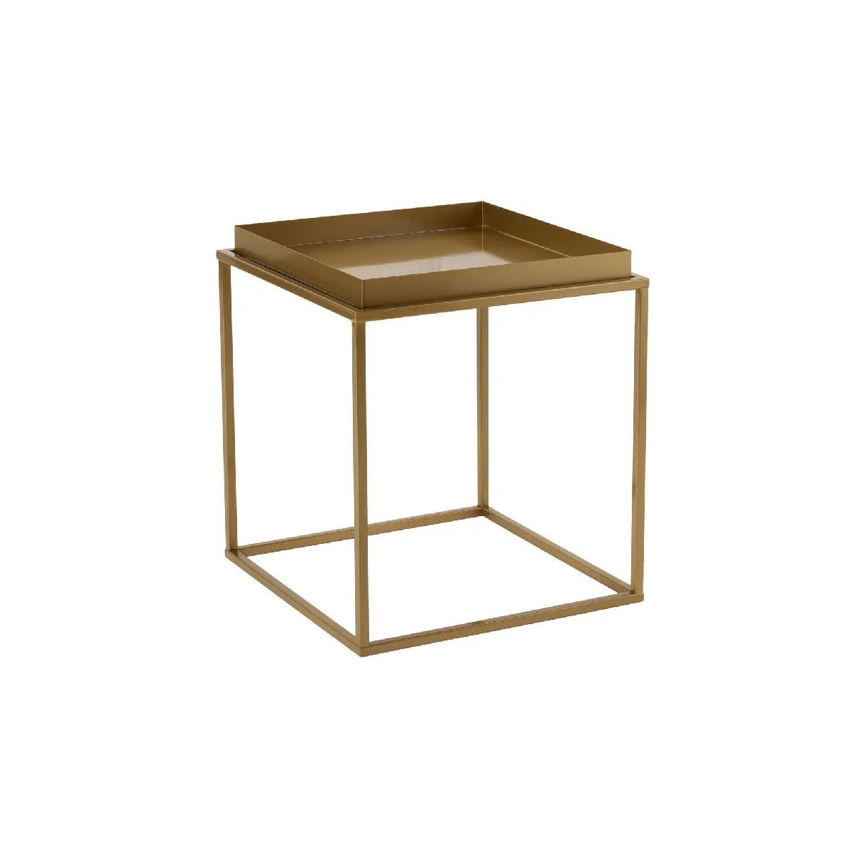 Table basse en métal 45 x 45 x 52 cm - Or