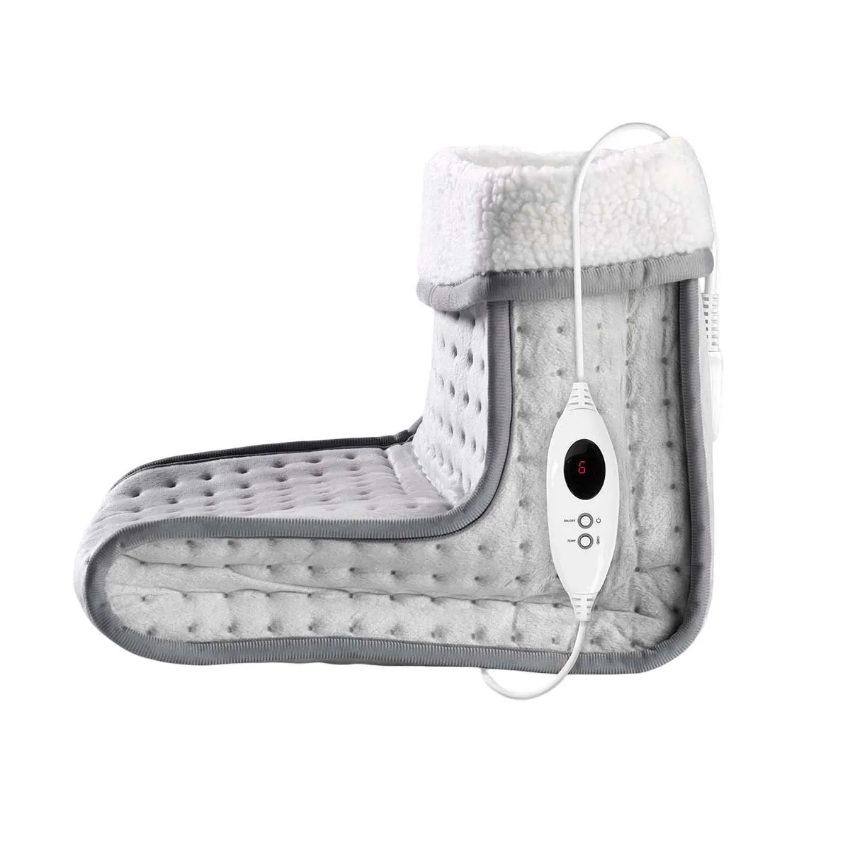 Nedis Gris Chauffe-Pieds Électrique Avec 6 Niveaux De Chaleur Réglable Et Lavable