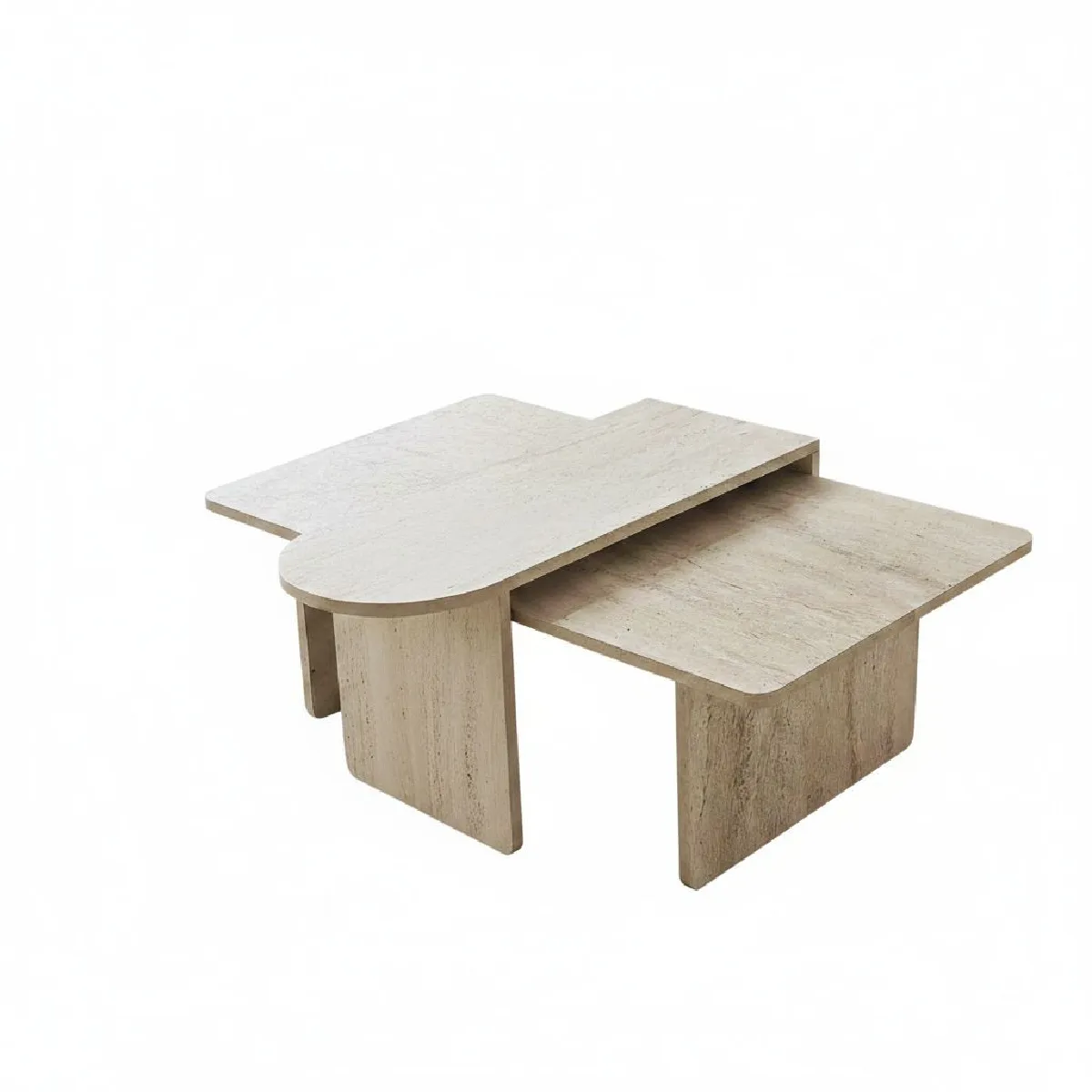Ensemble de table basse en bois 105 x 60 x 35 cm - Bronze