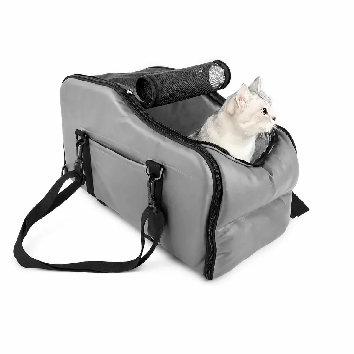 Panier de Transport Avant pour Animaux de Compagnie en Voiture - Confort et Sécurité Grey