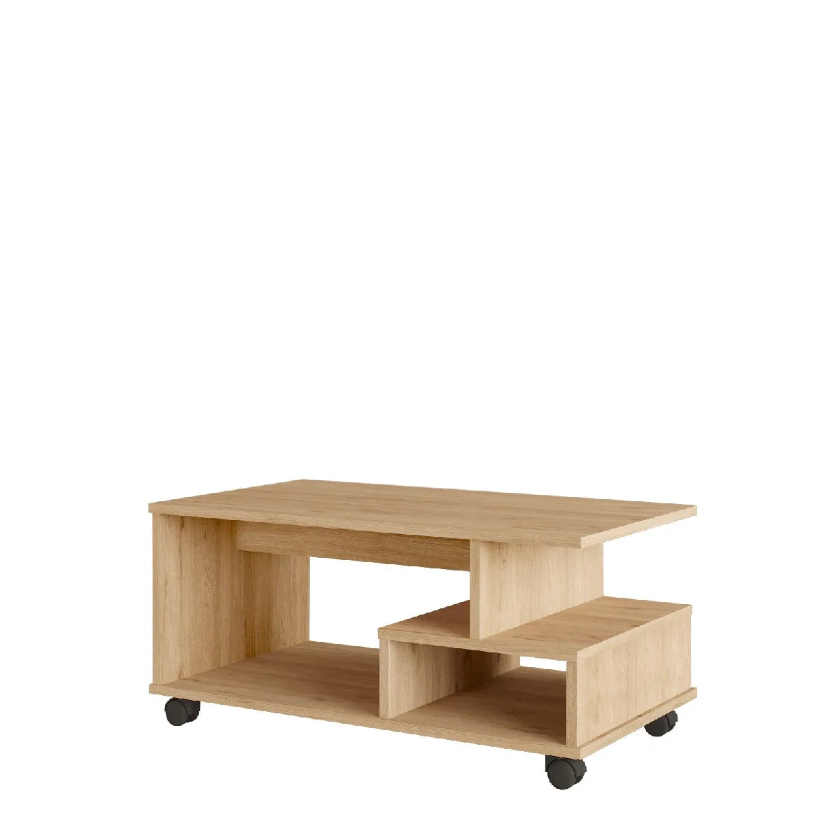 Table basse en bois - 90 x 51 x 42 cm - Beige