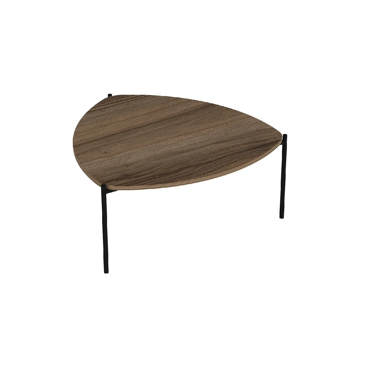 Table basse en bois - 90 x 89 x 40 cm - Noyer