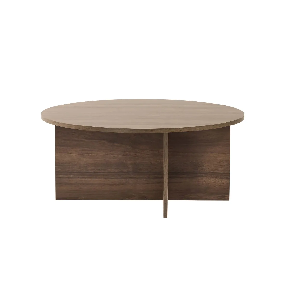Table basse en bois - 90 x 90 x 40 cm - Noyer