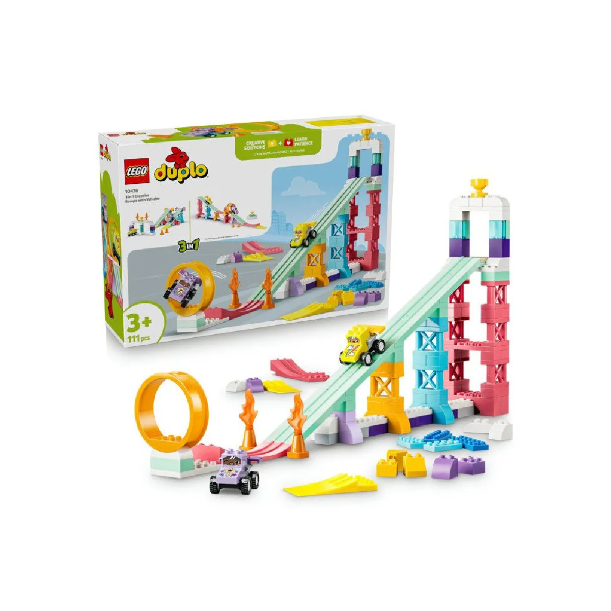 LEGO DUPLO Ma Ville 10478 - Set rampes 3 en 1 - Véhicules