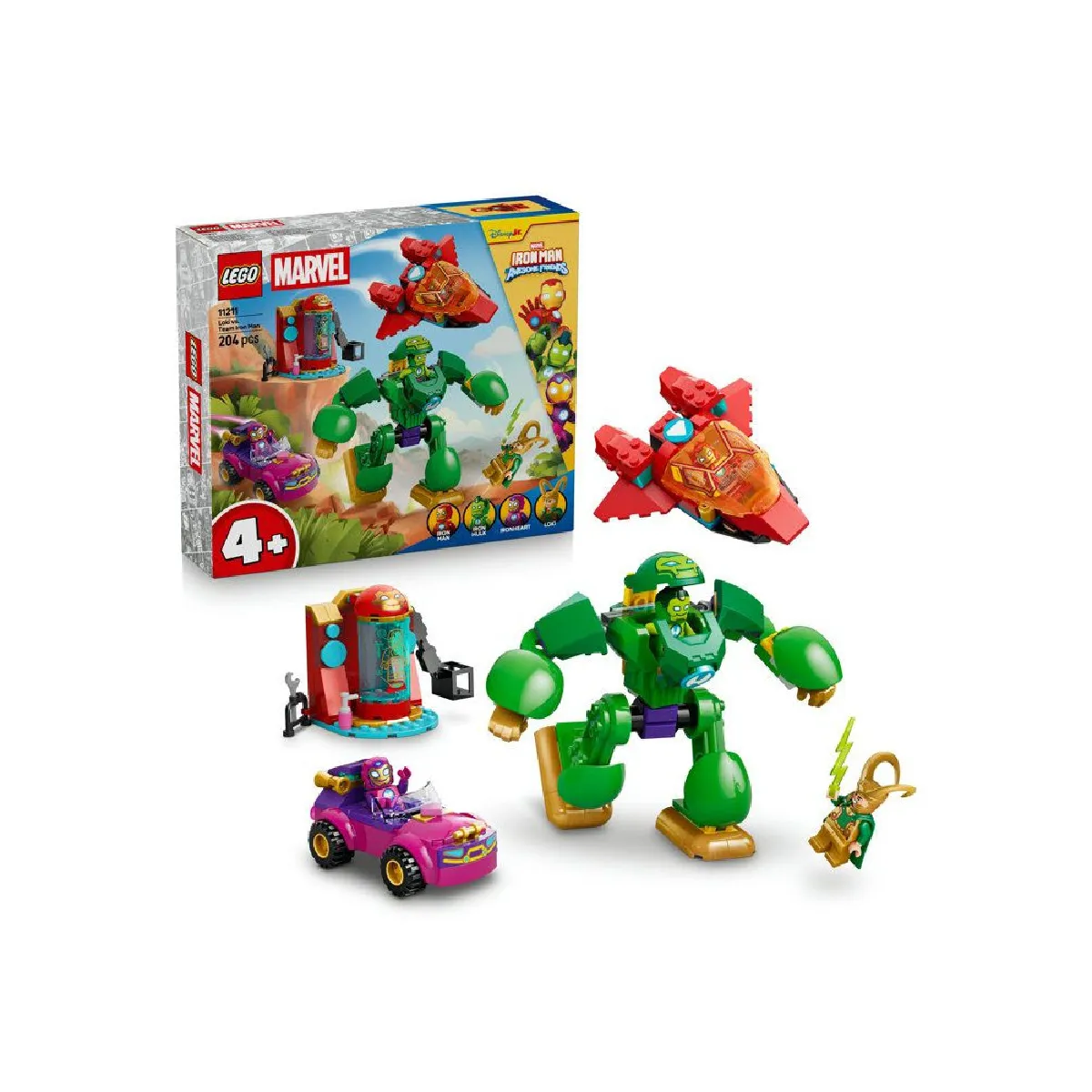 LEGO Marvel 11211 Loki vs Team Iron Man - 204 pièces - 4 minifigures