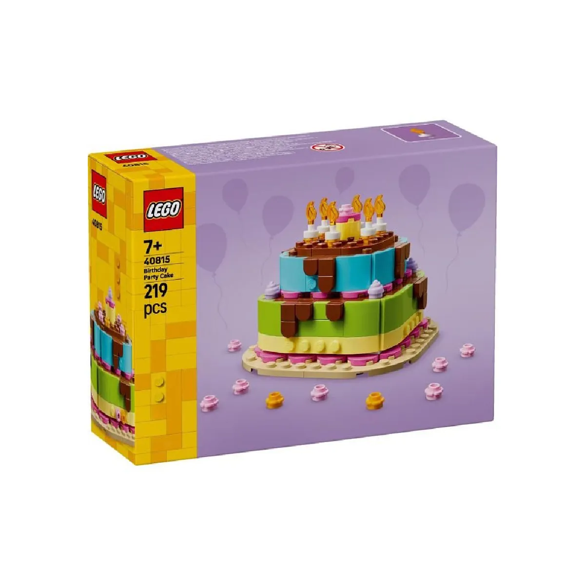 LEGO 40815 Gâteau d’anniversaire ouvrant - 10 bougies - 219 pièces
