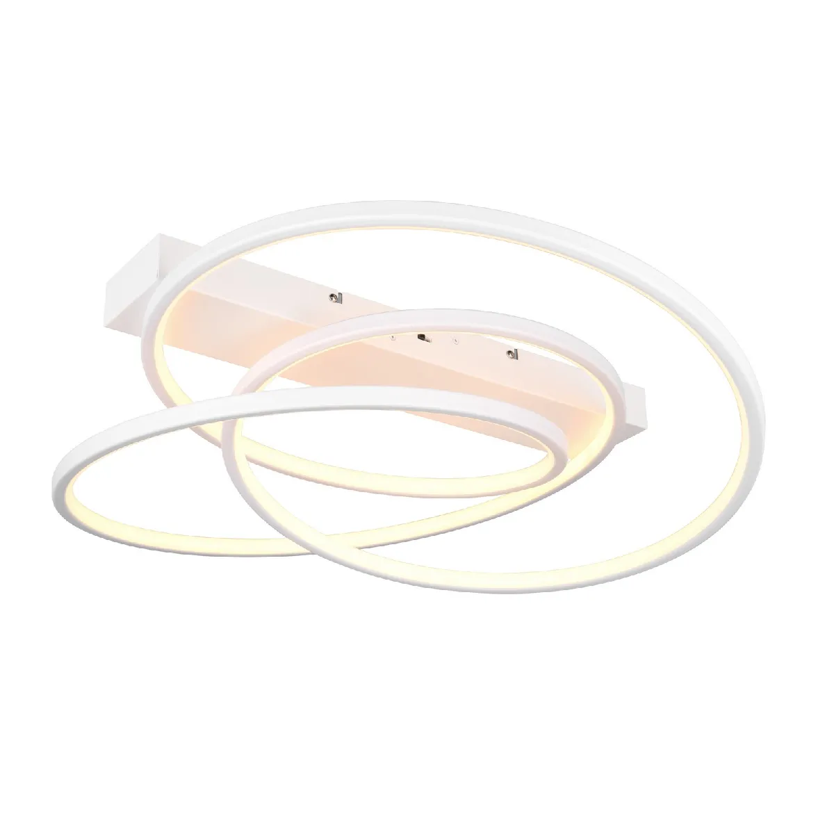 Trio Blanc Plafonnier Led 3 Anneaux