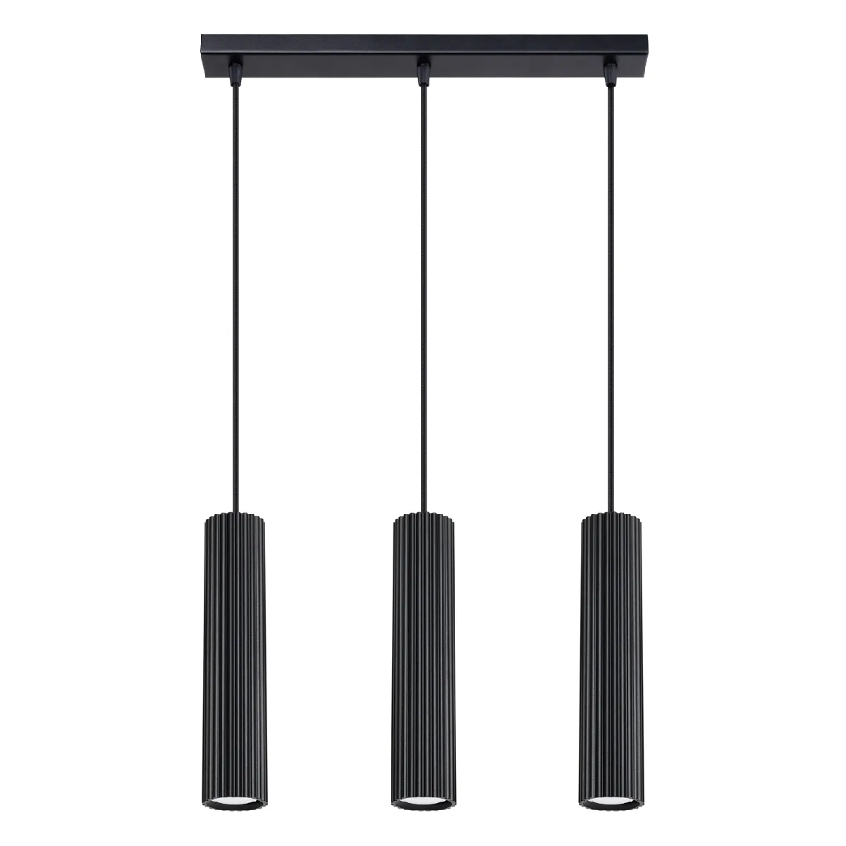 Sollux Lighting Noir Lampe Suspendue Karbon 3L - Image 2