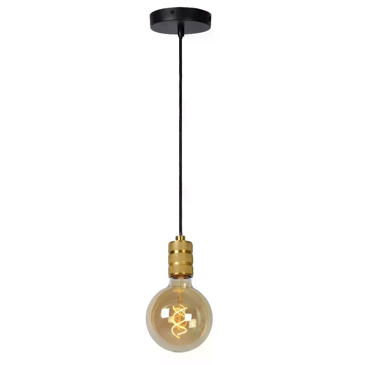 Suspension moderne dorée JOVA 1xE27 60W métal Lucide