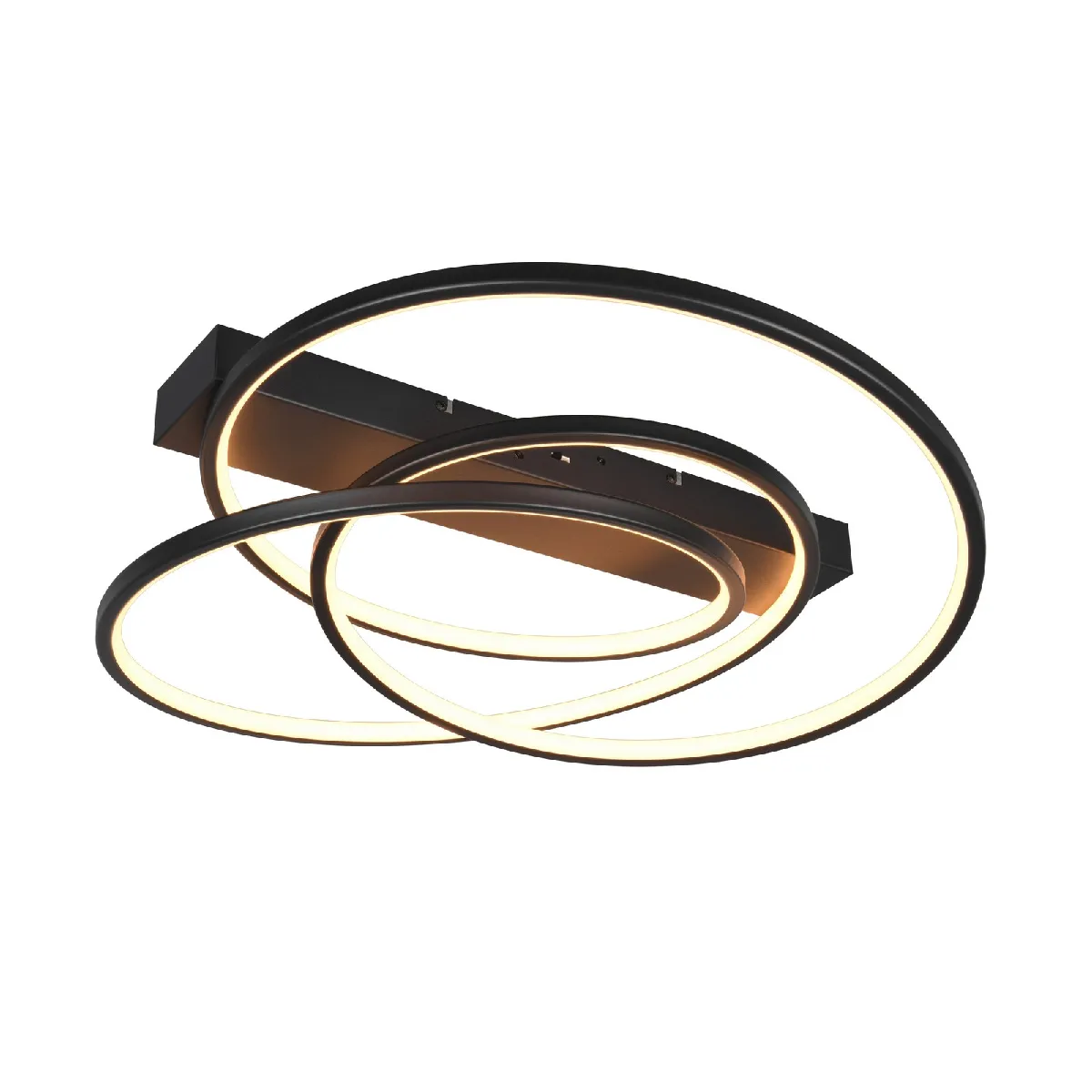 Trio Noir Plafonnier Led Darvin