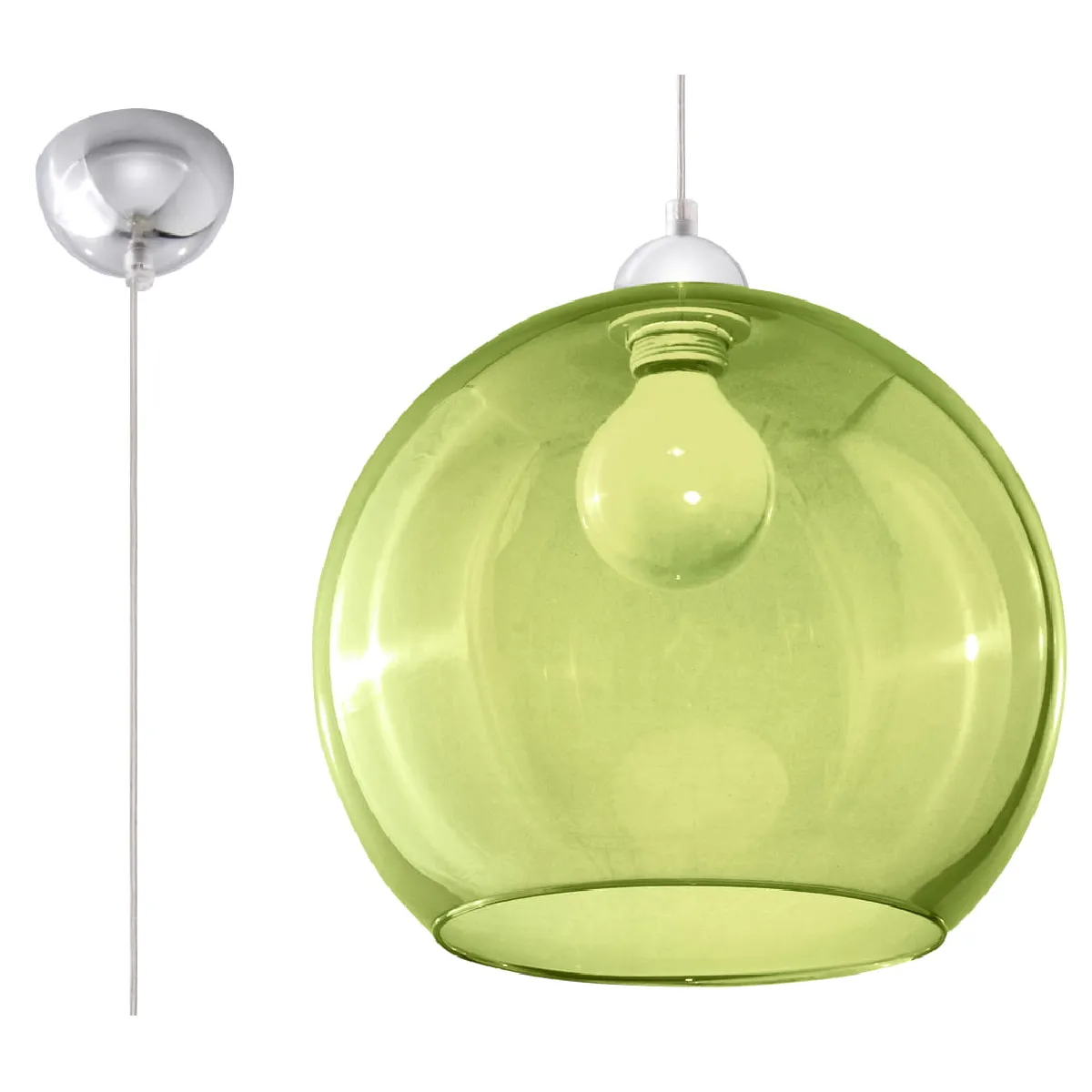 Sollux Verte Lampe Pendante En Acier 30X120cm Ball - Image 3