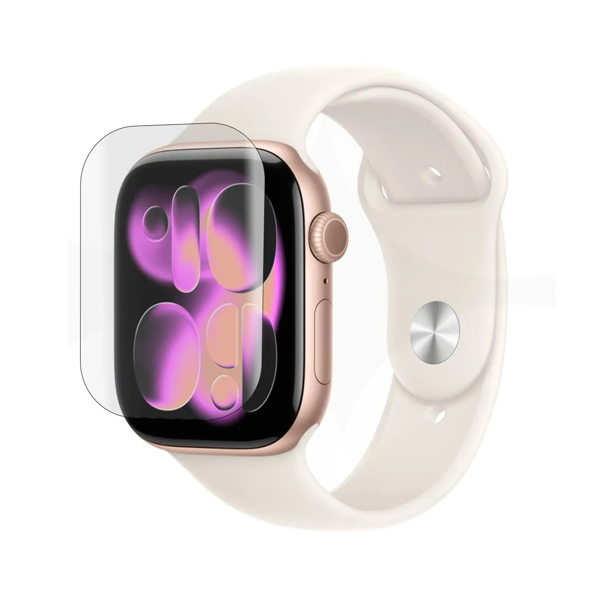 Lot de 3 verre trempé 3D pour Apple Watch Series 10 46mm Film de protection Visiodirect - vue 2