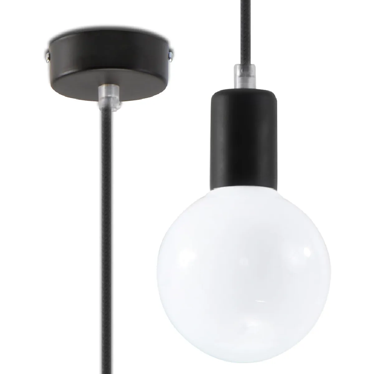 Sollux Lighting Unisex Noir Lampe Suspendue Edison - Image 2