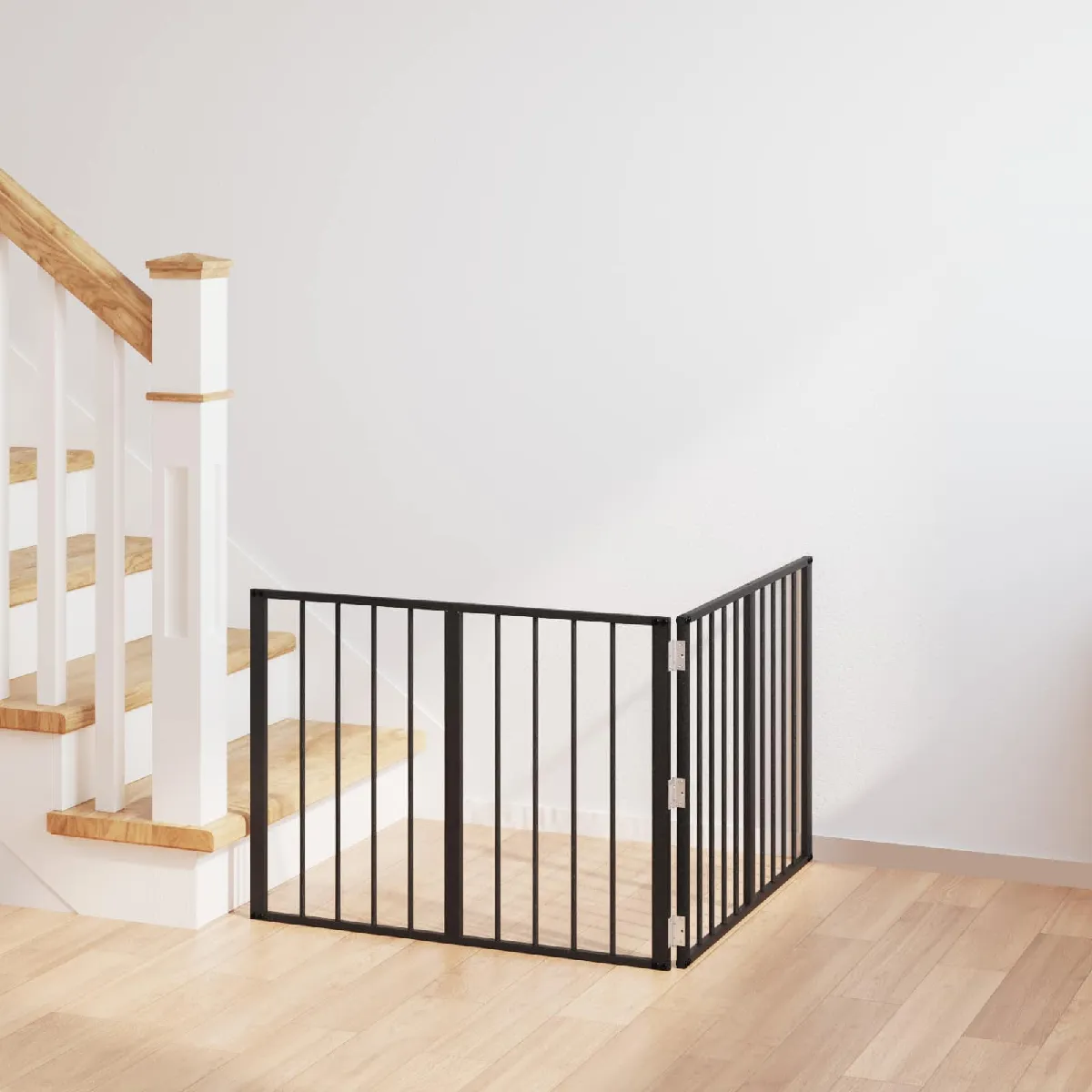 vidaXL Porte pour chien 2 pcs Noir 80 x 60 cm Acier galvanisé