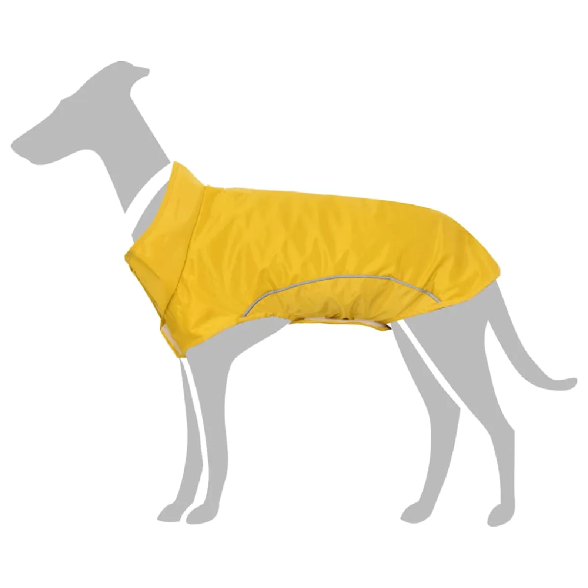 vidaXL Imperméable pour chien avec bandes réfléchissantes en polyester jaune taille M