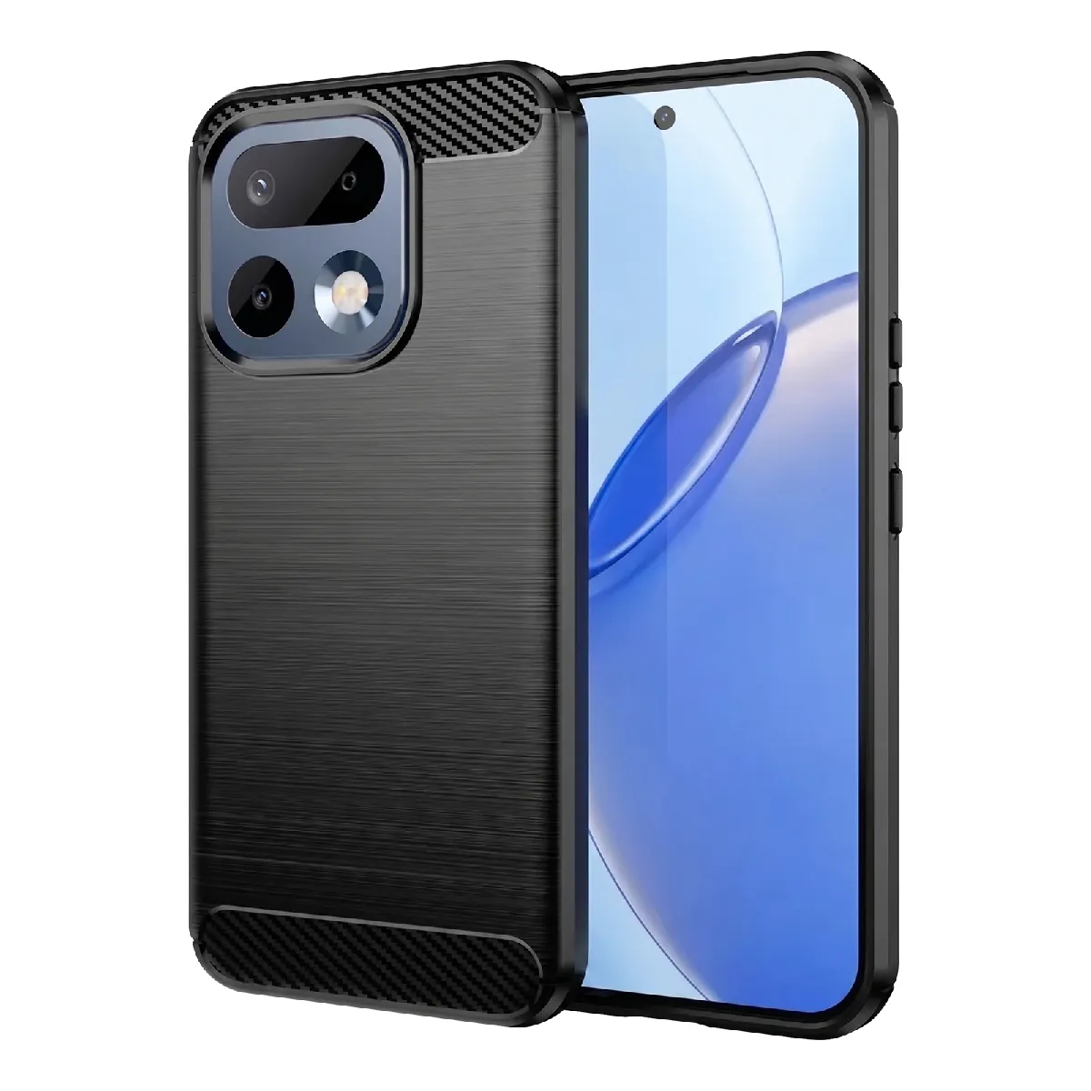 Avizar - Coque pour Realme 16 Pro - Effet Carbone - Antichoc - Noir - Image 2