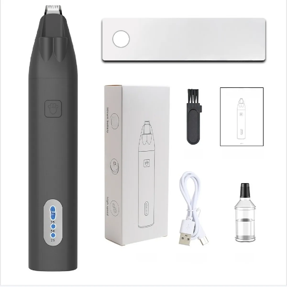 Tondeuse Électrique pour Animaux de Compagnie - Coupe Douce et Précise Black