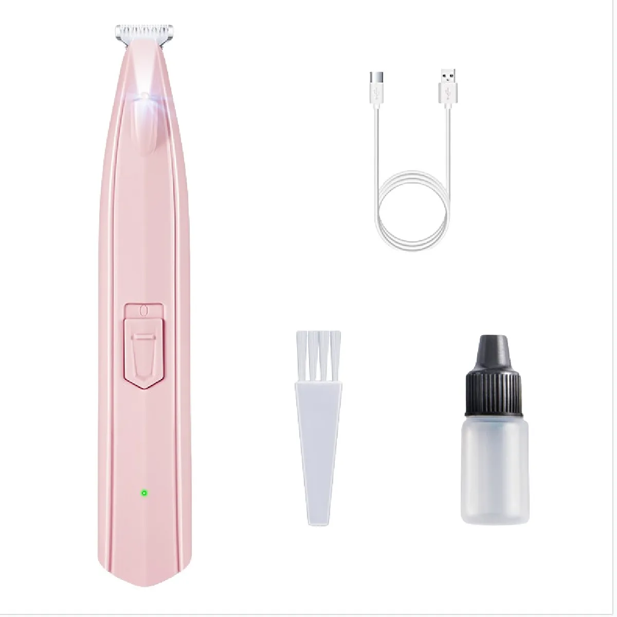 Tondeuse pour pattes d'animaux avec large lame et lumière Pink