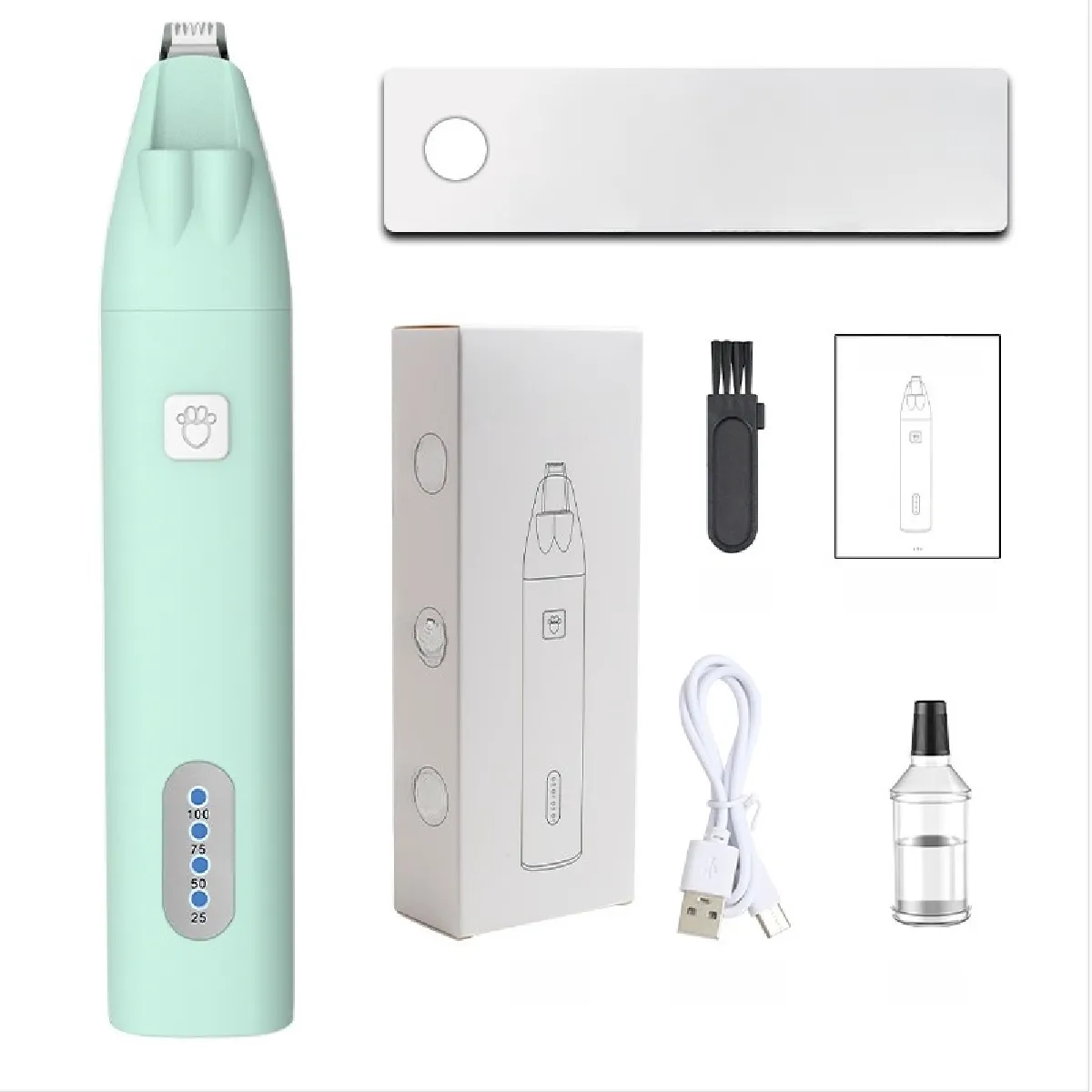 Tondeuse Électrique pour Animaux de Compagnie - Coupe Douce et Précise Green