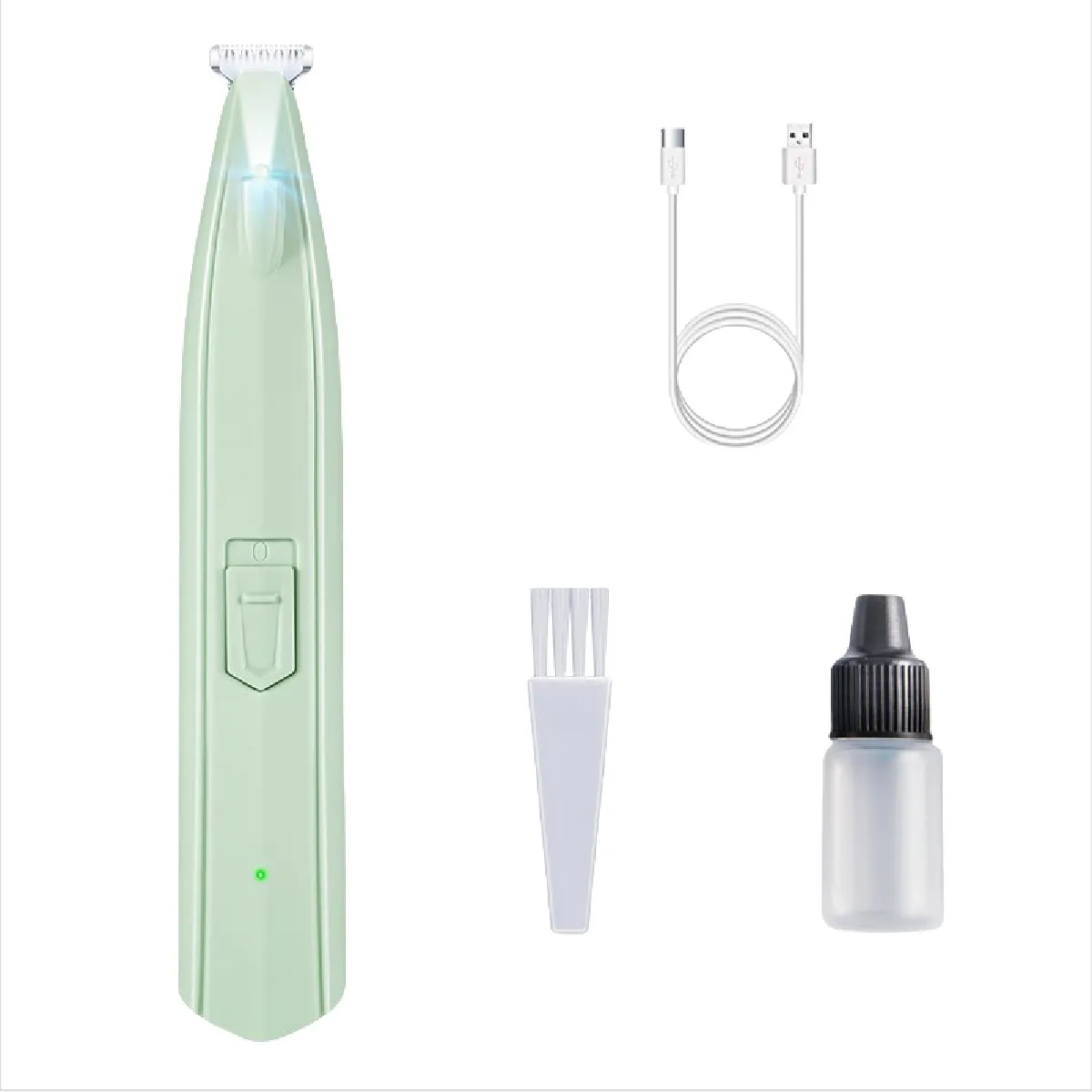 Tondeuse pour pattes d'animaux avec large lame et lumière Green