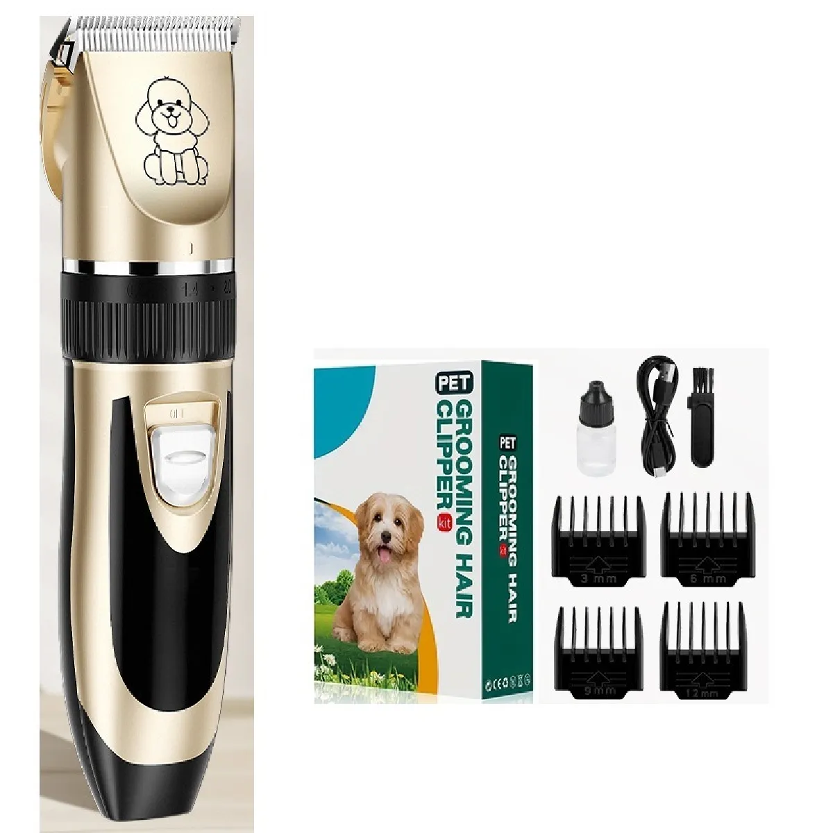 Tondeuse électrique pour animaux de compagnie avec lame en céramique épaisse pour une coup