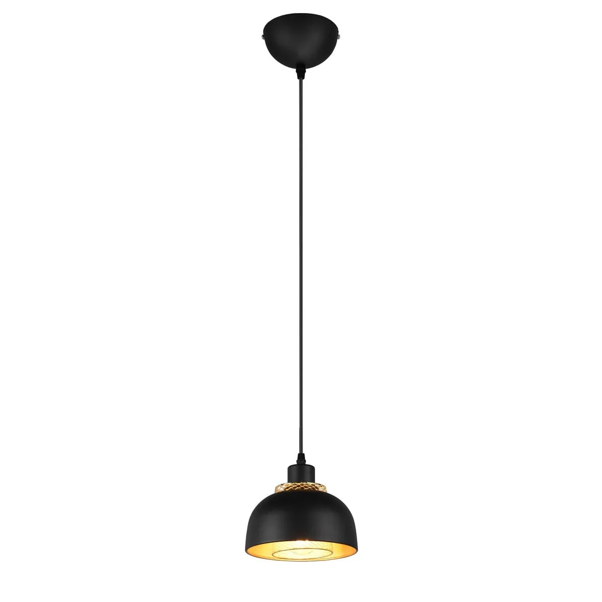 Rl Noir – Punch Plafonnier Métal Verre - Et Or
