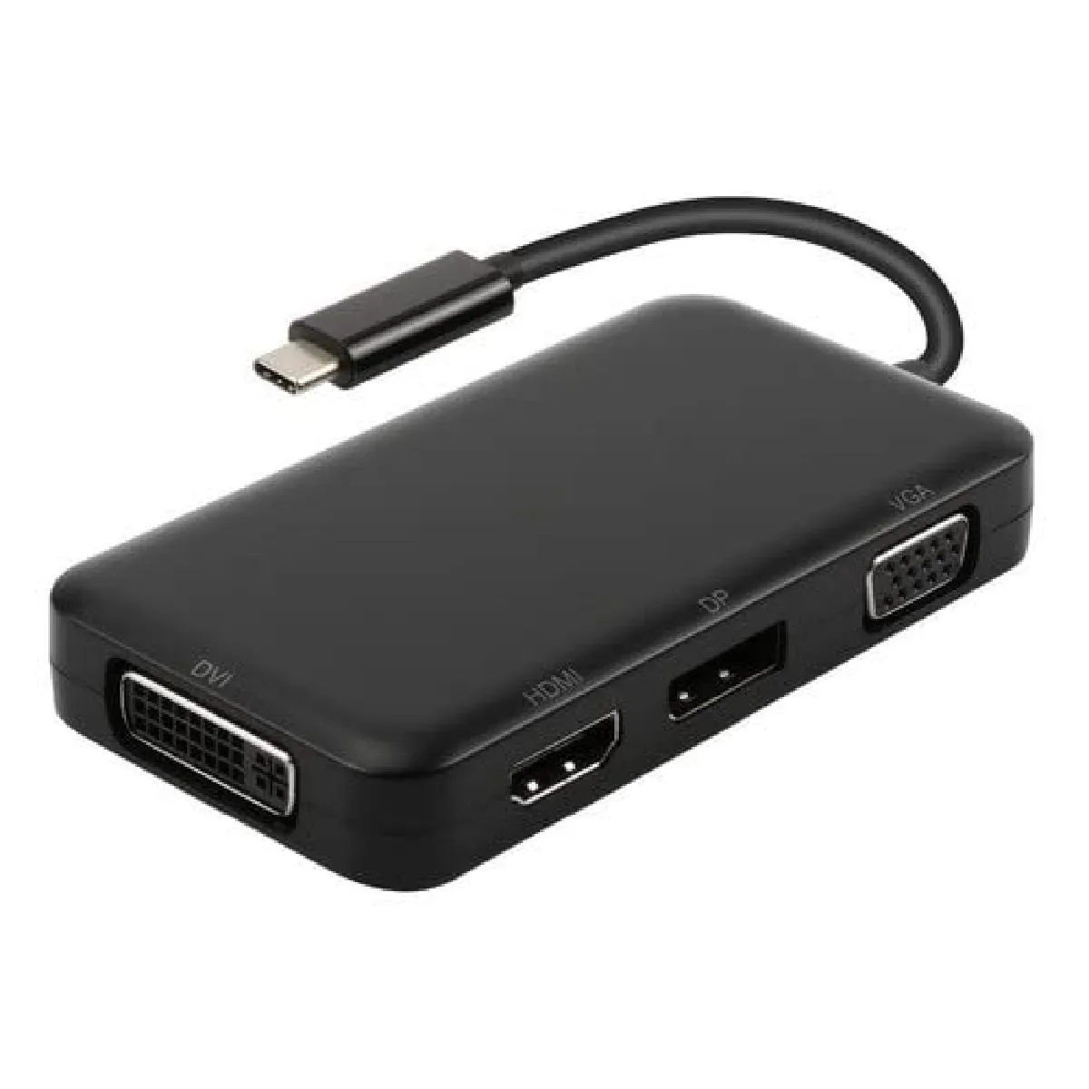 Dlh Energy Usb-C M Adapter To Dp/Hdmi/Vga/Dvi F