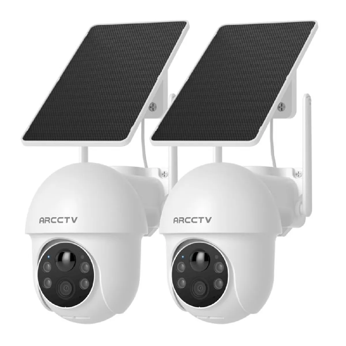 Caméra de surveillance ARCCTV 4MP panoramique 360° détection PIR audio bidirectionnel 2PCS