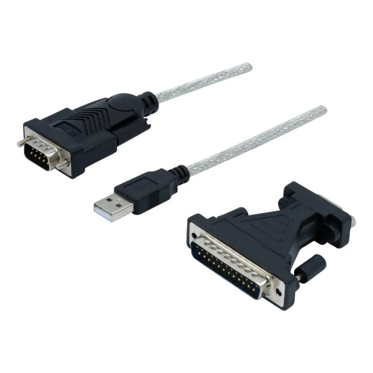 DACOMEX  C&acirc;ble USB s&eacute;rie RS-232 DB9+25 - 1.80m
