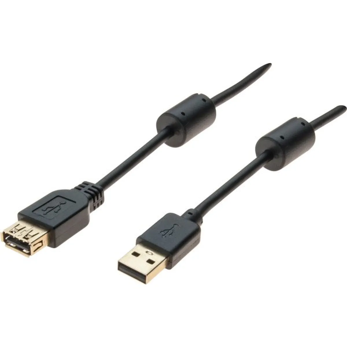 Dexlan Noir Rallonge Usb A/B Avec Ferrites - 1 M