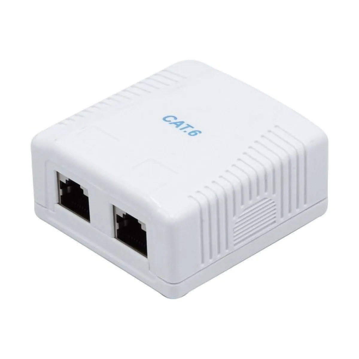 Dexlan Blanc Boîtier Mural 2 Ports Rj45 Catégorie 6 Blindé