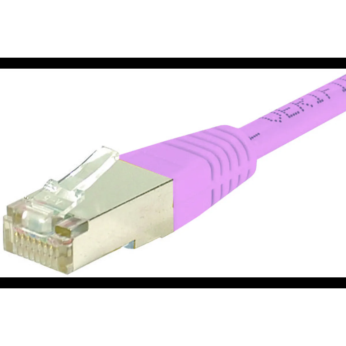 Générique CORDON PATCH RJ45 S/FTP CAT6 Rose - 0,70 m