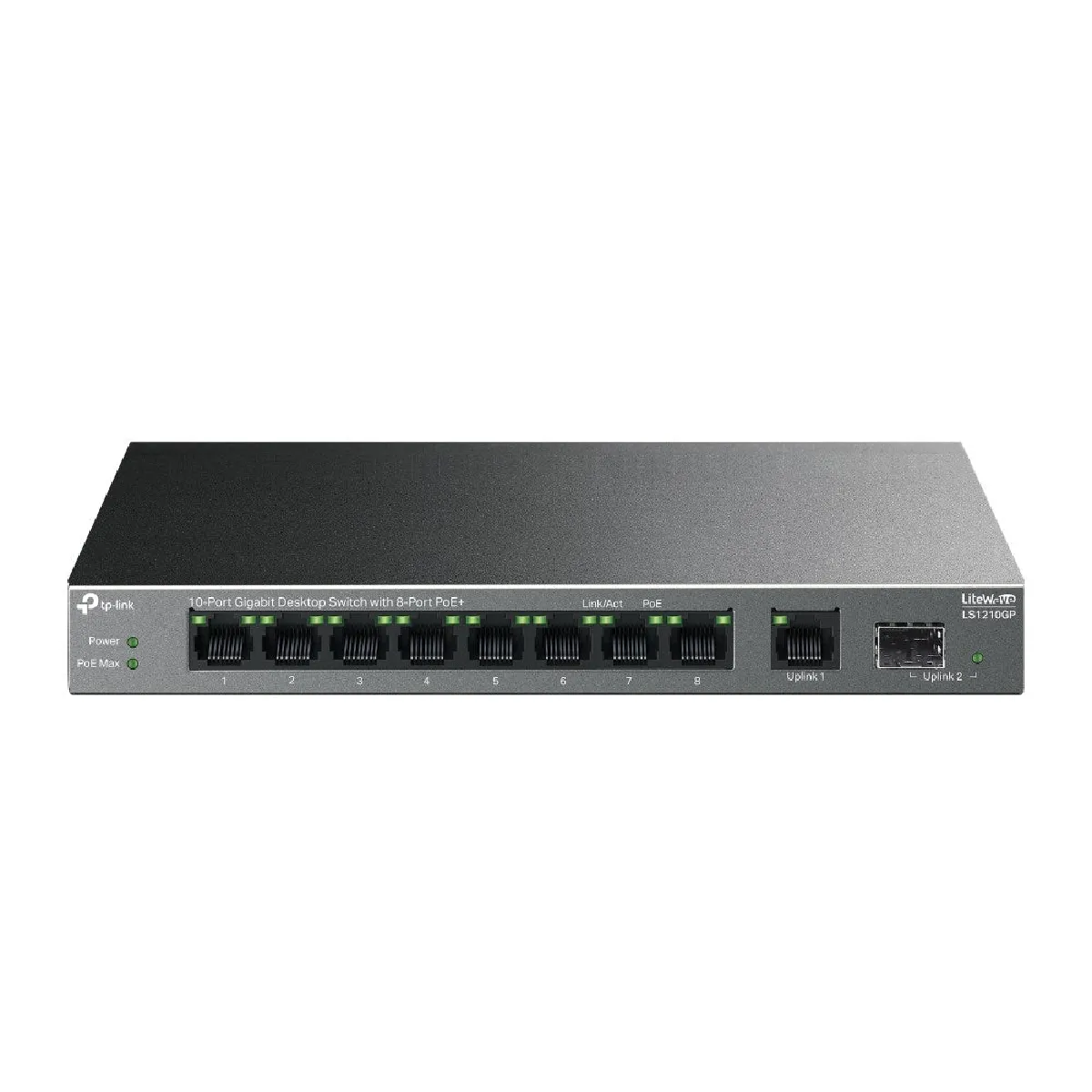 Commutateur de bureau Gigabit TP-Link LiteWave 10 ports avec 8 ports PoE+